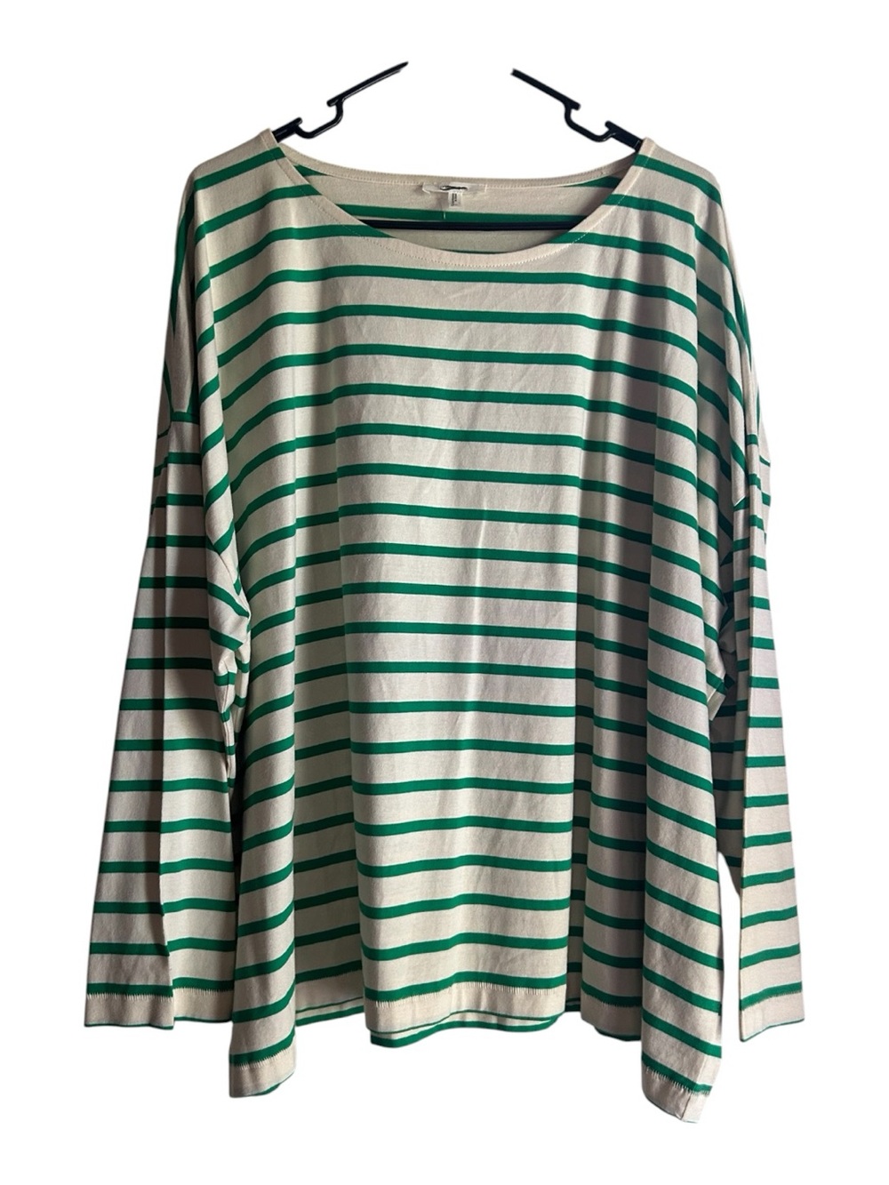 NWOT Maurices Size 3X Striped Long-Sleeve Boatneck Top